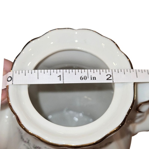 Heisei Japan Peacock Floral Porcelain Tea Set 15pc Gold Trim Teapot Cups Saucers - Picture 13 of 16